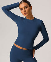 Long Sleeve Slim Fitted T-Shirts Basic Tees