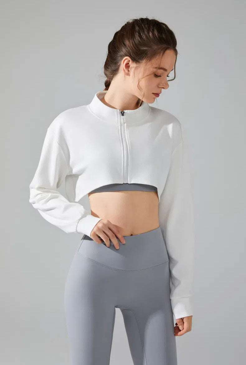 Short Loose Yoga Jacket | Comfortable &amp; Stylish for Your Practice