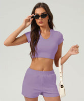 Sport T-Shirt Short Sleeve Crop Tops