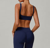 Square Neck Sports Bras Athletic Tops