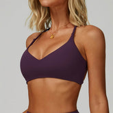 Spaghetti Straps Cross Back Sports Bra