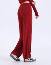 High Waist Wide Leg Pants Lounge Sweatpants with Drawstring