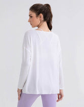 Long Sleeve Tops Loose Fit Yoga Shirts