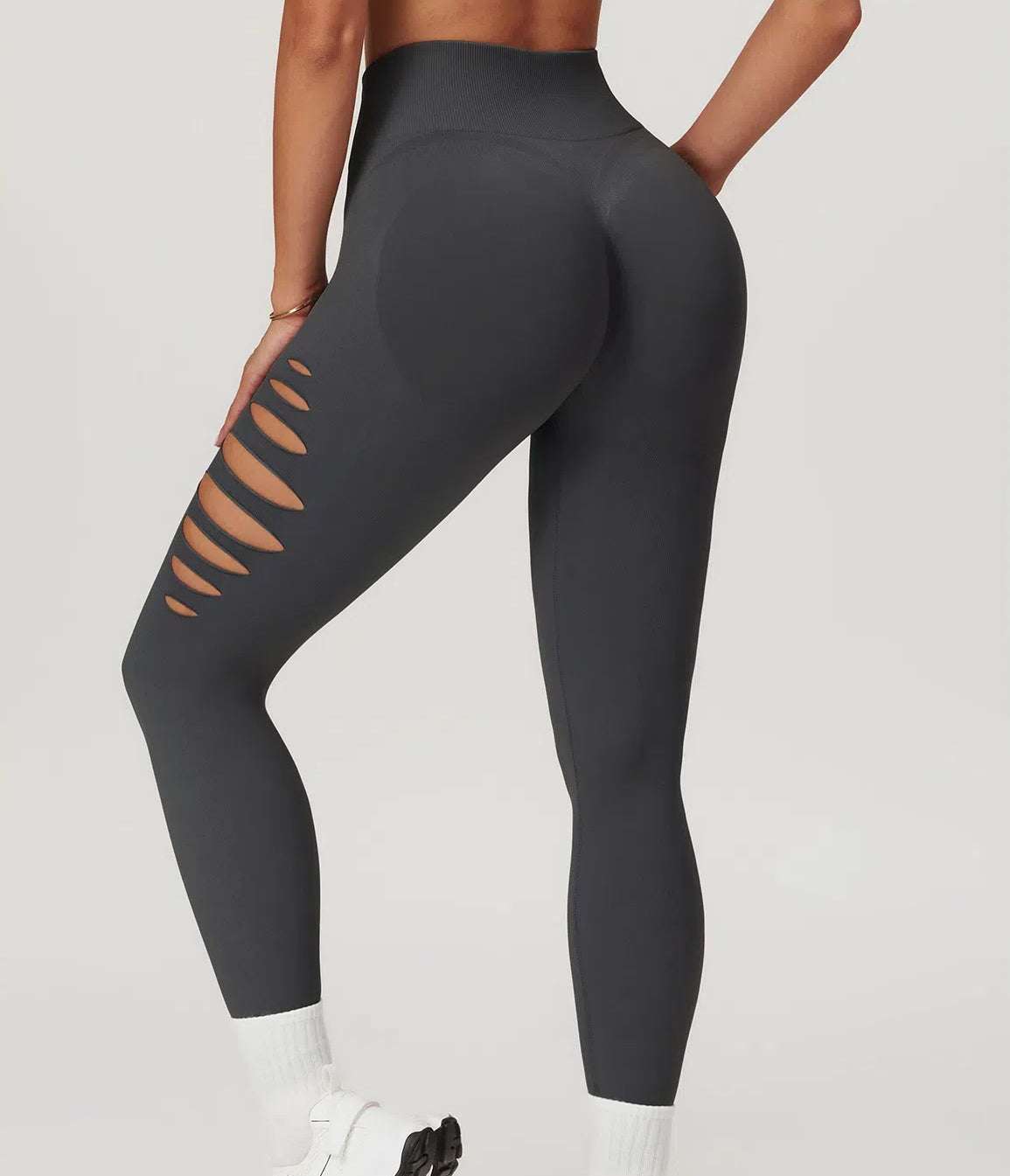 High Waisted Ripped Leggings | Perfect for Workouts &amp; Casual Wear