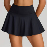 High Waisted Pleated Tennis Skirts with Short and Pocket