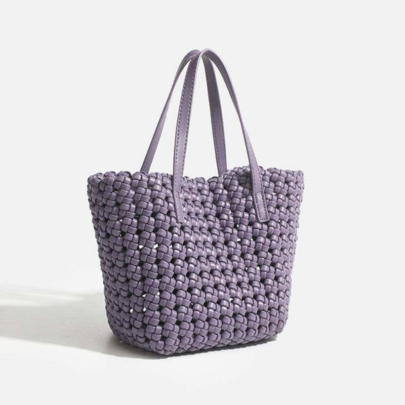 PU Woven Simple Handbag | Elegant &amp; Versatile Daily Accessory