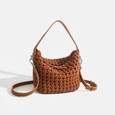 PU Handmade Woven Bucket shape Tote bag