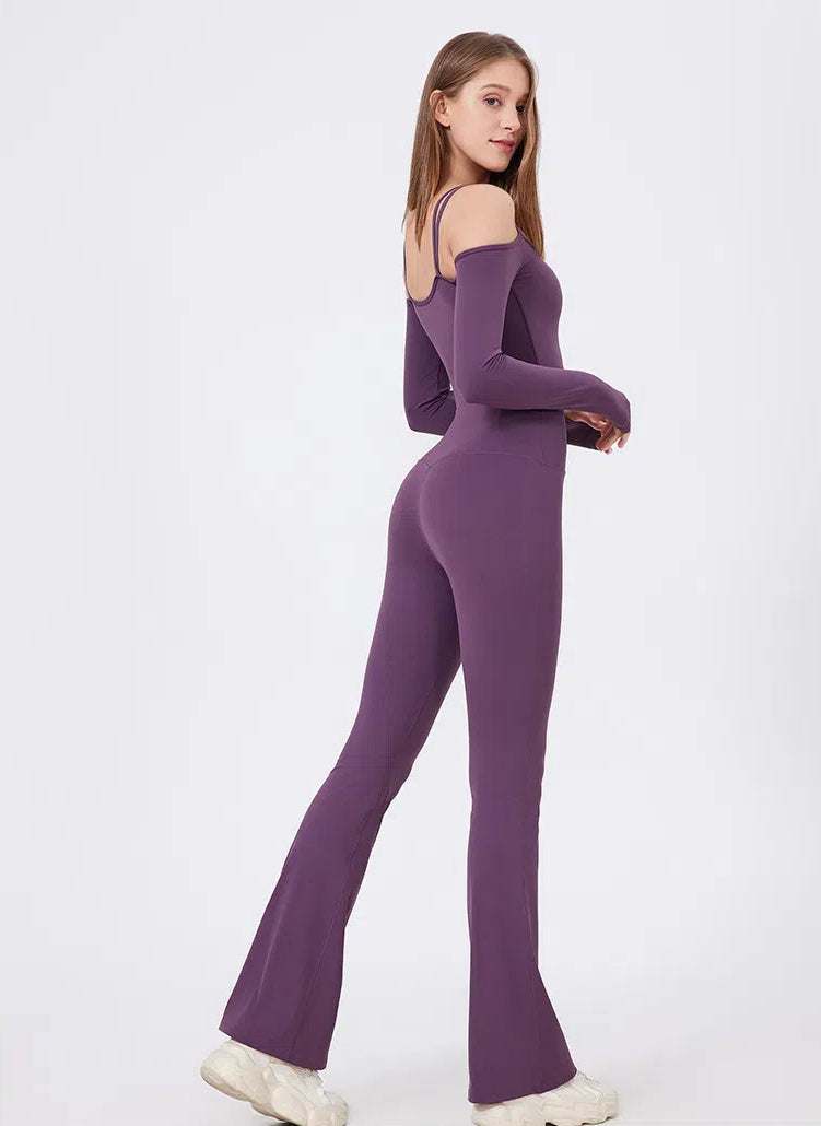 Long Sleeve Strapless Sports Jumpsuit | Chic &amp; Versatile Workout Wear