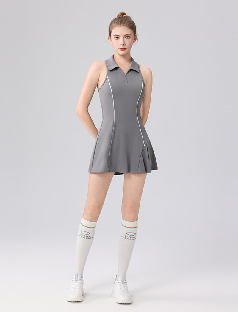 Tennis Golf Dresses Sleeveless Athletic Dress with Shorts
