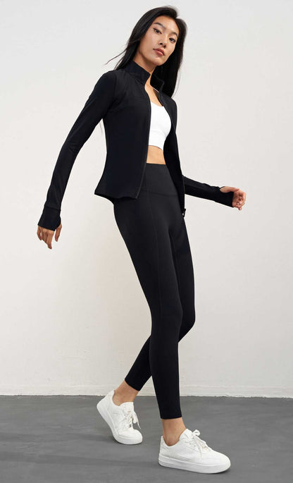 Fleece Long Sleeve Gym Jacket | Warm &amp; Stylish for Your Workouts