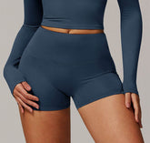 High Waisted Tummy Control Workout Biker Shorts
