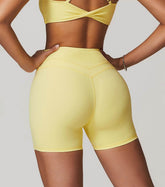 High Waist Elastic Tight Fitness Shorts