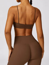 Thin Strap Square Collar Yoga Bra