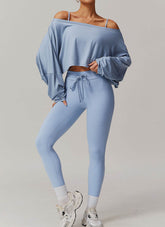 Sports Sets with Long Sleeve T-Shirts and Leggings