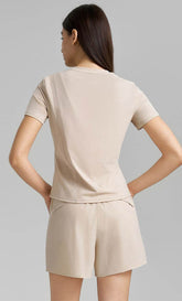 Solid Color Short Sleeve Sports T-Shirt