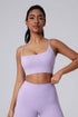 Square Neck Thin Strap Sports Bra