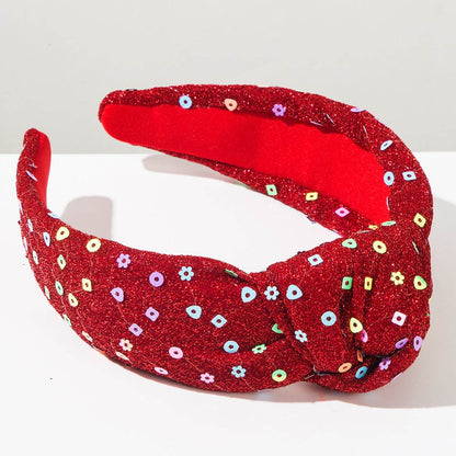 Christmas Wide Headband Snowflake Knotted Hair Accessories