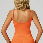 Color Block Sports Tank Top with Built in Bra