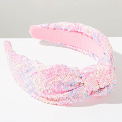 Sequin Knotted Headband Glitter Hair Accessories