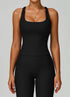 Square Neckline V Back Sports Tank Top