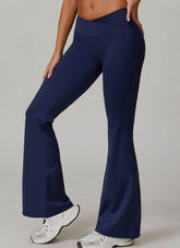 High Waisted Tummy Control Casual Flare Yoga Pants