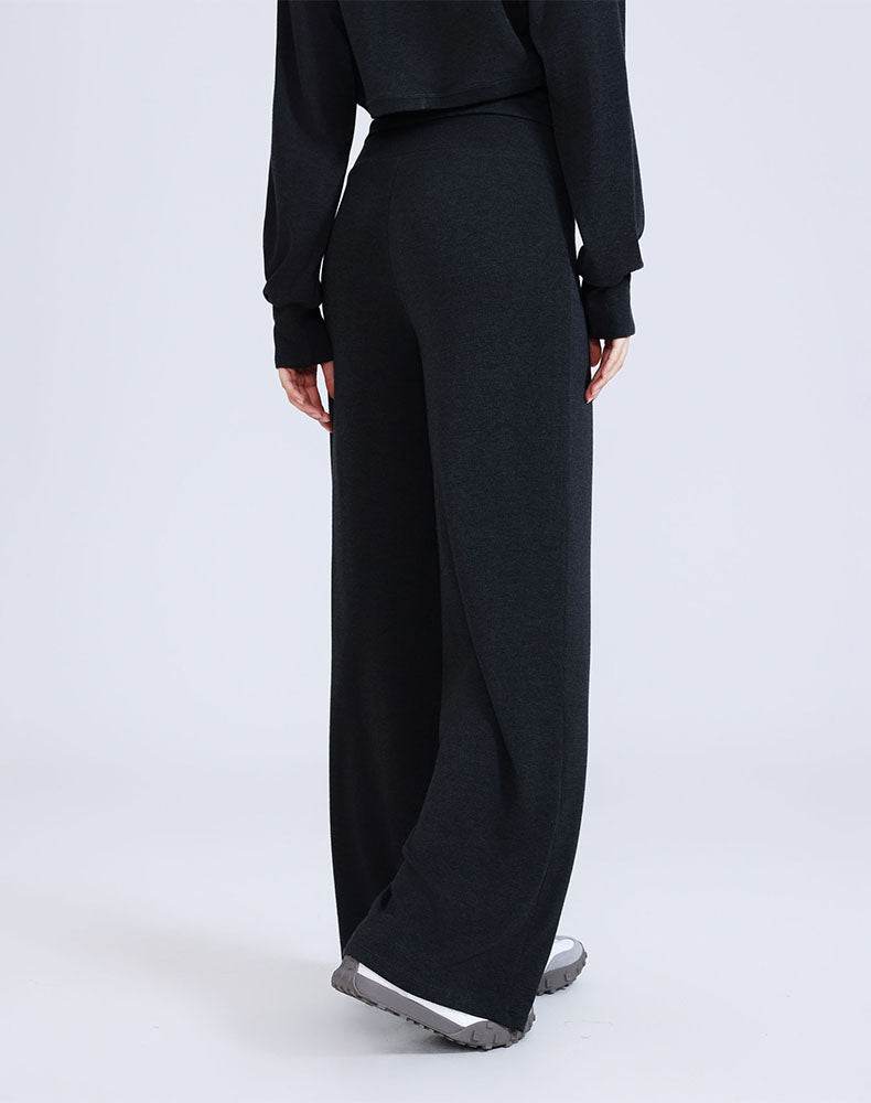 High Waist Wide Leg Pants Lounge Sweatpants with Drawstring