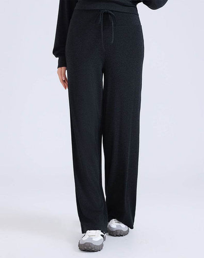 High Waist Wide Leg Pants Lounge Sweatpants with Drawstring