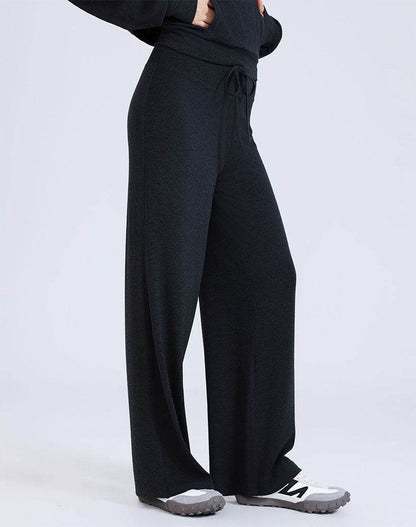 High Waist Wide Leg Pants Lounge Sweatpants with Drawstring