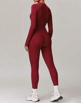 Athletic Wear with Long Sleeve Slim Fit T-Shirt and Legging