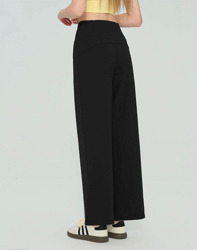 High Waist Straight Leg Pants Casual Trousers with Pocket