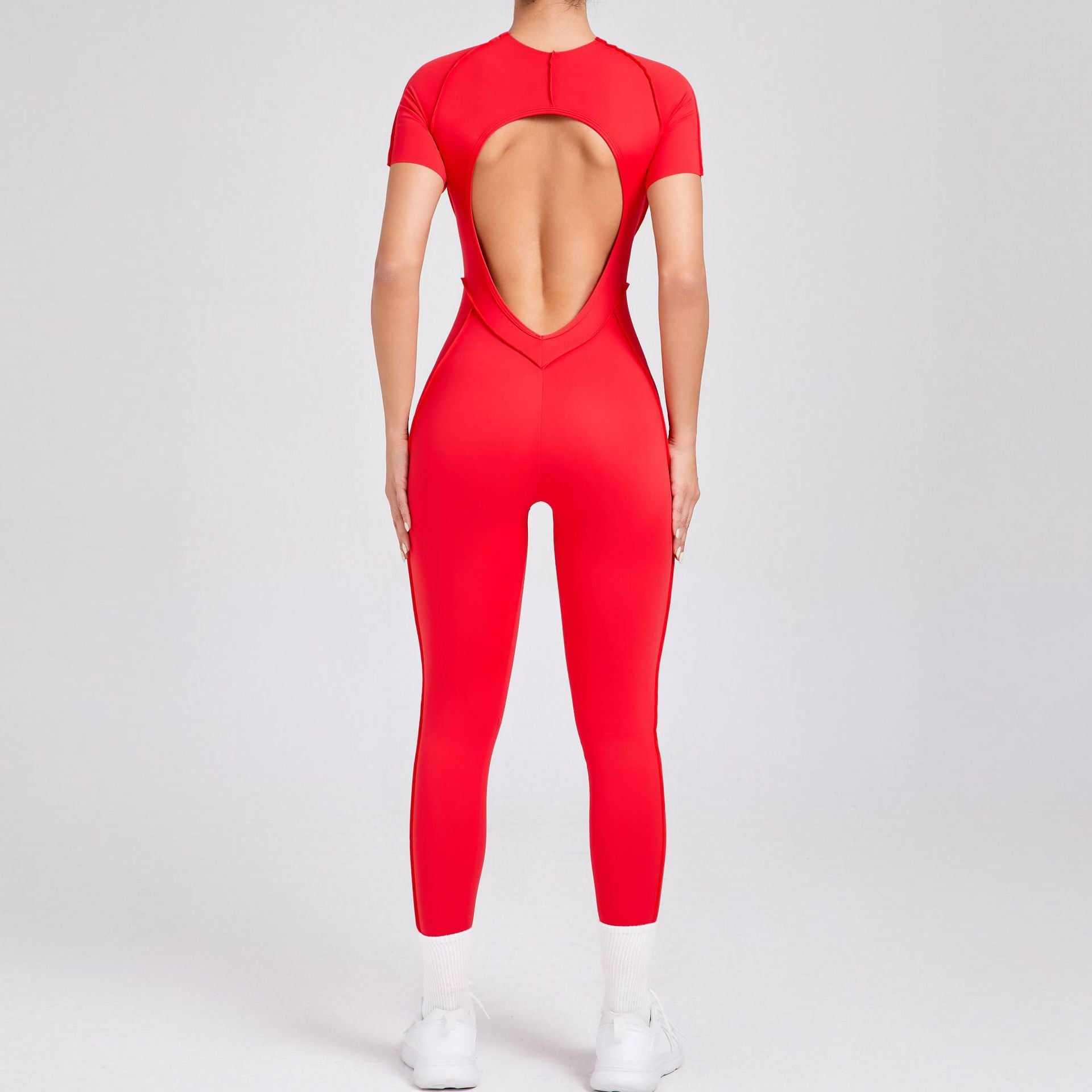 Short Sleeve Backless Yoga Jumpsuits | Ultimate Comfort &amp; Flexibility