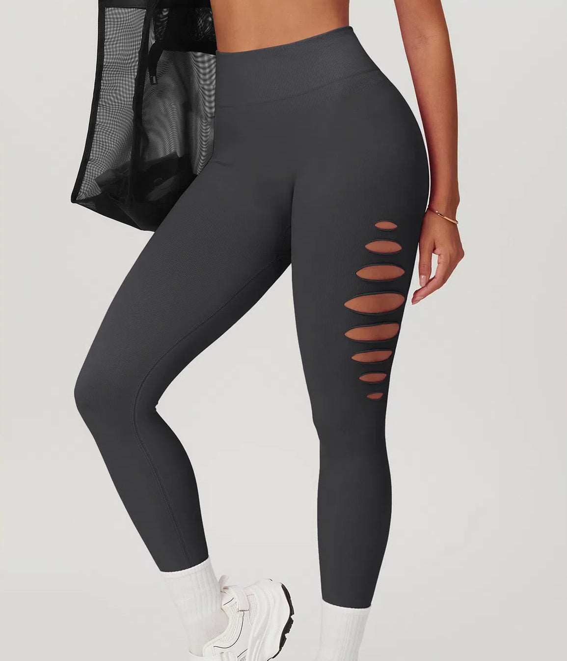 High Waisted Ripped Leggings | Perfect for Workouts &amp; Casual Wear