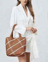 Large Capacity Handmade Woven Tote Bag