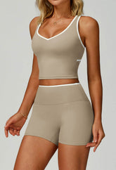 V Neckline Racerback Sports Tank Top