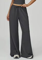 Athletic Wide Leg Lounge Pants with Drawstring and Pockets