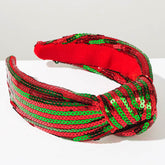 Christmas Wide Headband Snowflake Knotted Hair Accessories