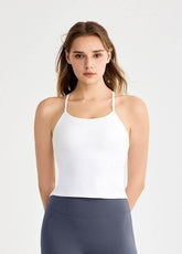 Swallowtail Back Slit Sports Tank Top
