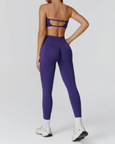 Athletic Wear with Strapless Tube Top and Legging