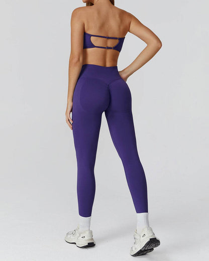 Athletic Wear with Strapless Tube Top and Legging