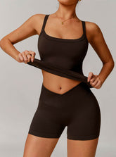 Square Neck Cami Top Sports Tank Top
