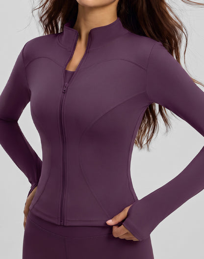 Slim Fit Sports Jacket with Thumb Holes