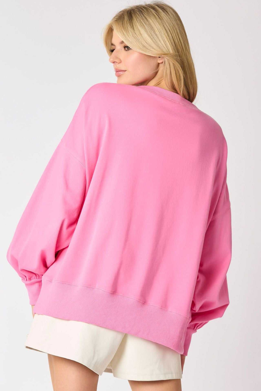 Pearl Bow Long Sleeve Sweatshirt | Ideal for Layering &amp; Everyday Wear