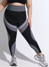 Plus Size Color Block High Waist Yoga Leggings