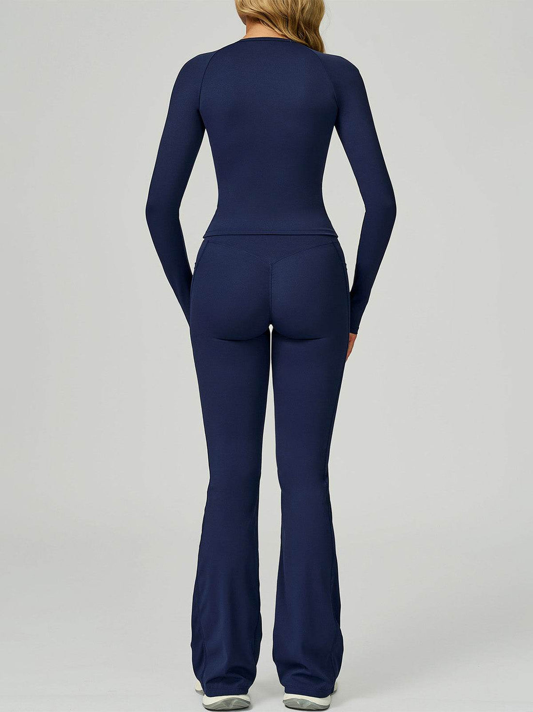 Sport Set with Long Sleeve Crew Neck T-Shirt and Flared Pant