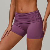 Flip Fold High Waist Tummy Yoga Shorts