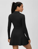 Long Sleeve V Neck Tennis Dress
