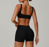 Square Neck Sports Bras Athletic Tops