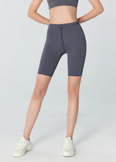 High Waisted Tummy Control Biker Shorts with Adjustable Waist