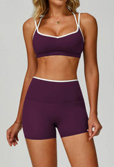 Double Shoulder Straps Sports Bras with Removable Chest Pad