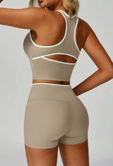 V Neckline Racerback Sports Tank Top